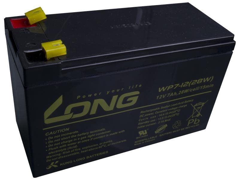 Baterie pro záložní zdroje Long 12V 7Ah olověný akumulátor F1 (WPS7-12)