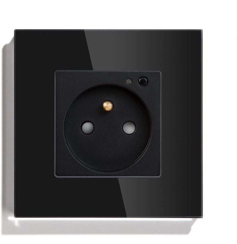 Chytrá zásuvka iQtech SmartLife JW04-BK, chytrá Wi-Fi zásuvka s kolíkem, 16 A měření spotřeby, černá