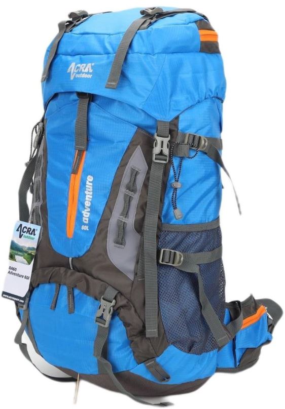 Turistický batoh Acra Adventure modrý 60l