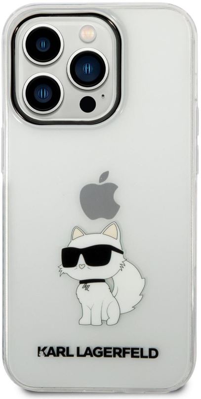 Kryt na mobil Karl Lagerfeld IML Choupette NFT Zadní Kryt pro iPhone 14 Pro Transparent