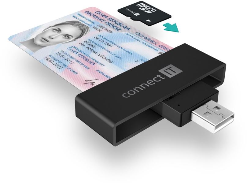 Čtečka eObčanek CONNECT IT USB čtečka eObčanek a čipových karet