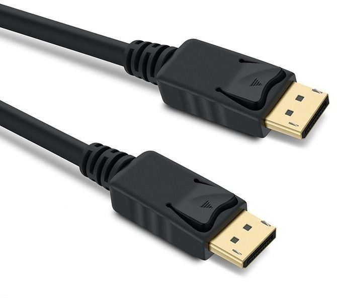 Video kabel PremiumCord DisplayPort 1.4 přípojný kabel M/M, zlacené konektory, 2m