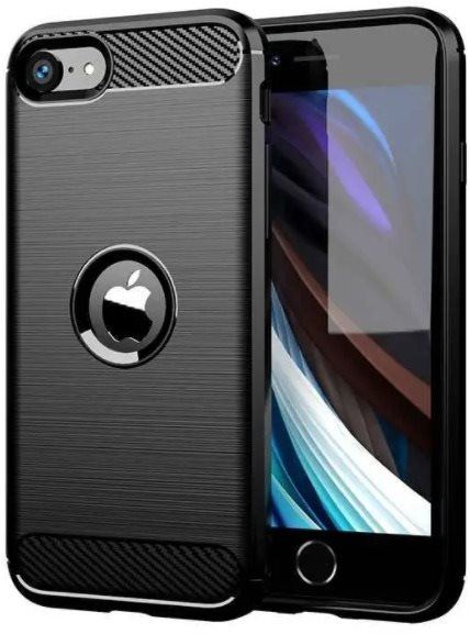 Kryt na mobil Forcell iPhone SE 2020 silikon černý 49421
