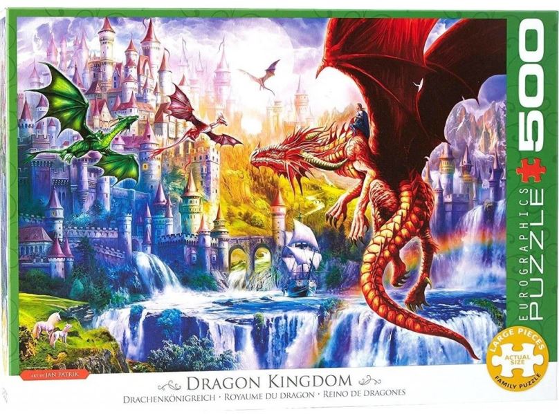 Puzzle Eurographics Puzzle Království draků XL 500 dílků
