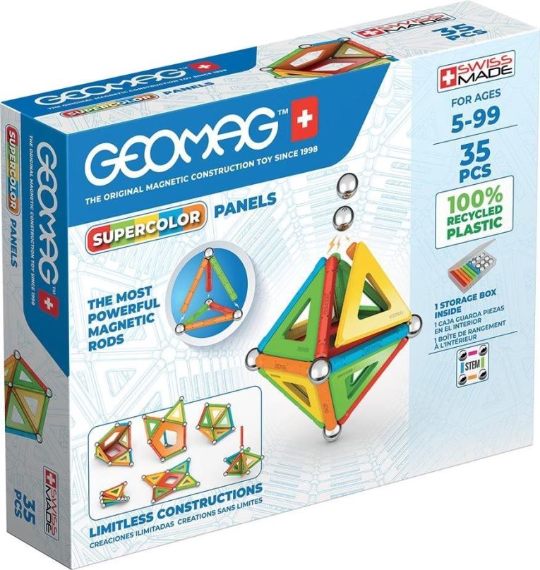 Stavebnice Geomag - Supercolor recycled 35 pcs