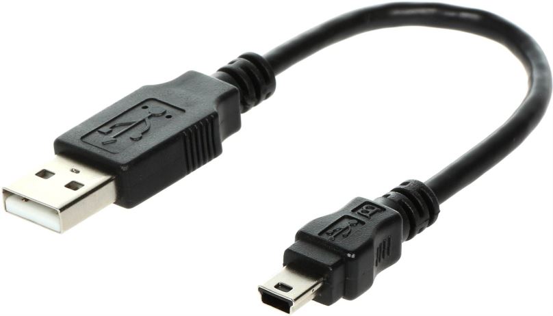 Datový kabel OEM USB A-MINI 5-pin černý, 0.15m