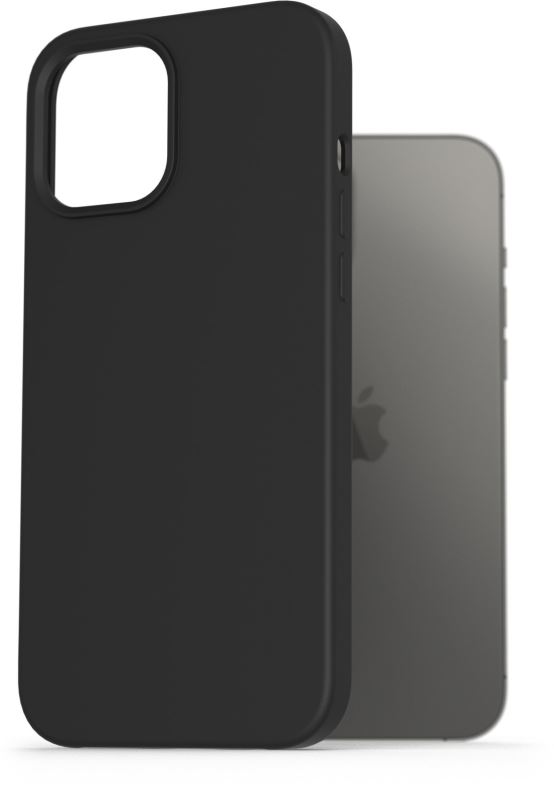 Kryt na mobil AlzaGuard Premium Liquid Silicone Case pro iPhone 12 Pro Max černé