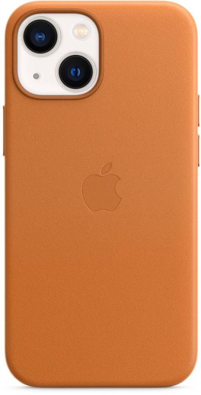 Kryt na mobil Apple iPhone 13 mini Kožený kryt s MagSafe zlatohnědý