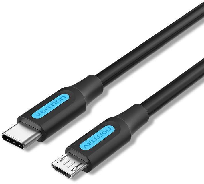 Datový kabel Vention USB-C 2.0 to Micro USB 2A Cable 1M Black