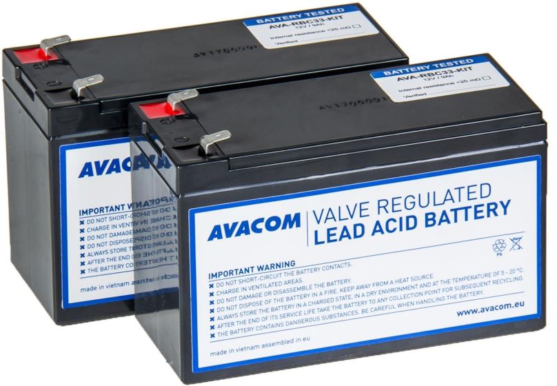 Baterie pro záložní zdroje Avacom bateriový kit pro renovaci RBC33 (2ks baterií)