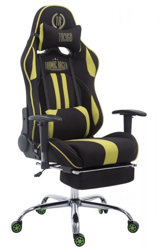 Herní židle BHM GERMANY Racing Limit, textil, černá /  zelená