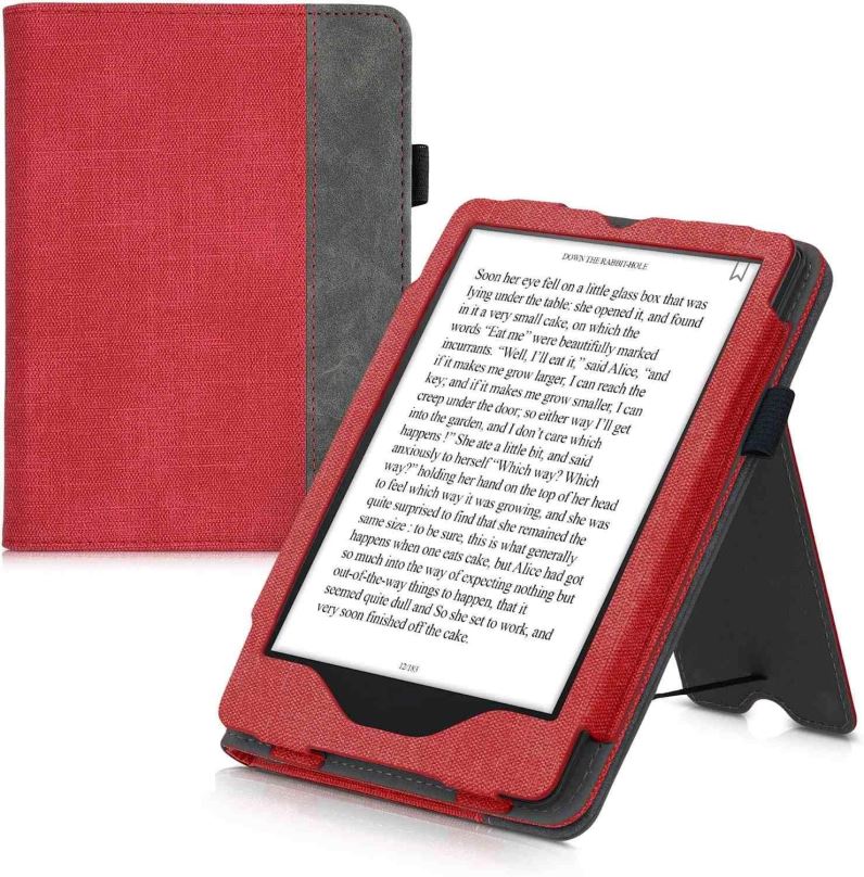 Pouzdro na čtečku knih KW Mobile - Double Leather - KW5626102 - Pouzdro pro Amazon Kindle Paperwhite 5 (2021) - grey, red