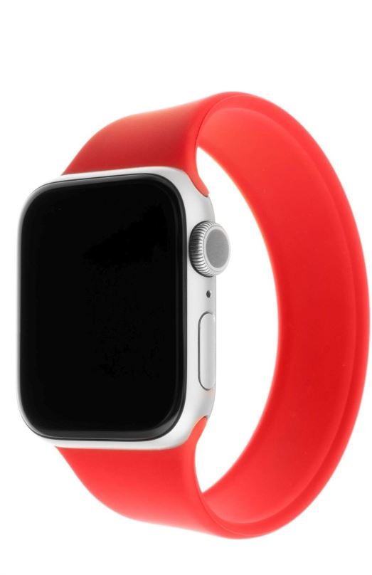 Řemínek FIXED Elastic Silicone Strap pro Apple Watch 42/44mm velikost L červený