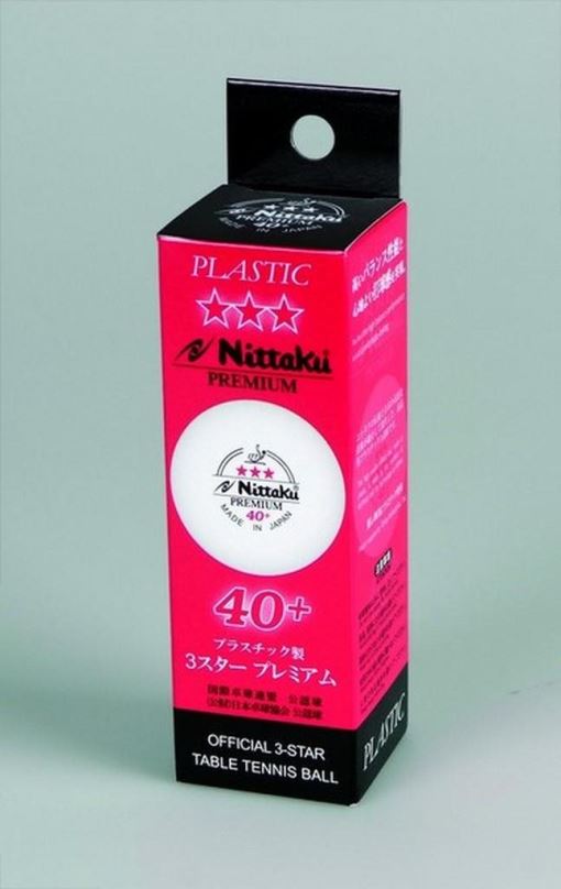 Míčky na stolní tenis Nittaku Premium *** 40+ (3ks)