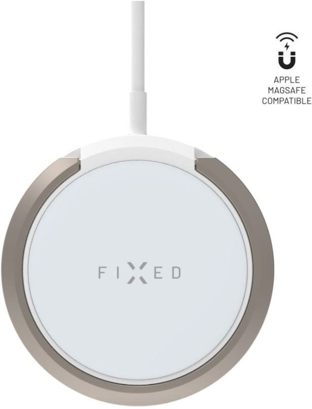 Bezdrátová nabíječka FIXED MagPad 2 s podporou uchycení MagSafe a stojánkem 15W bílá