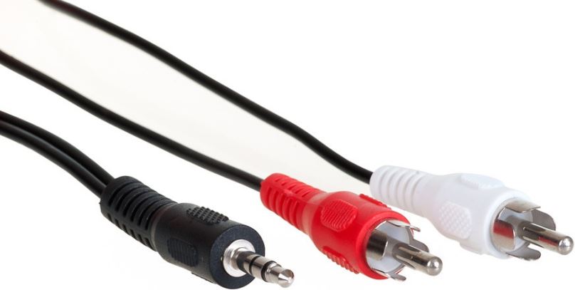 KAM050 - stereo audio kabel s konektory 3,5 mm Jack - 2 x RCA, délka 5,0 m
