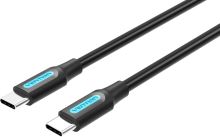 Datový kabel Vention Type-C (USB-C) 2.0 Male to USB-C Male Cable 1M Black PVC Type