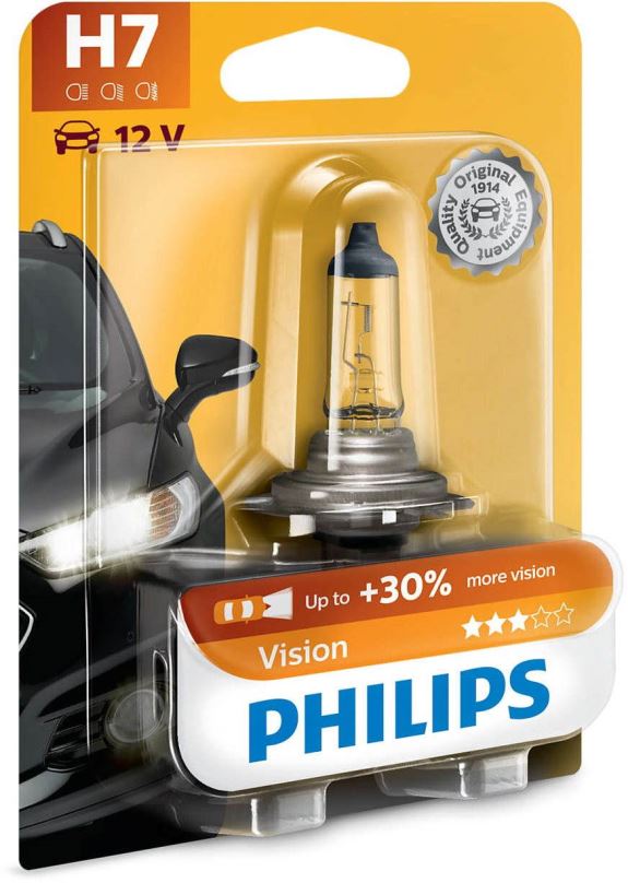 Autožárovka PHILIPS H7 Vision 1 ks blister