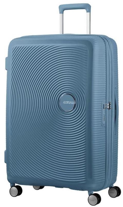 Cestovní kufr American Tourister Soundbox Spinner 77 Exp Stone Blue