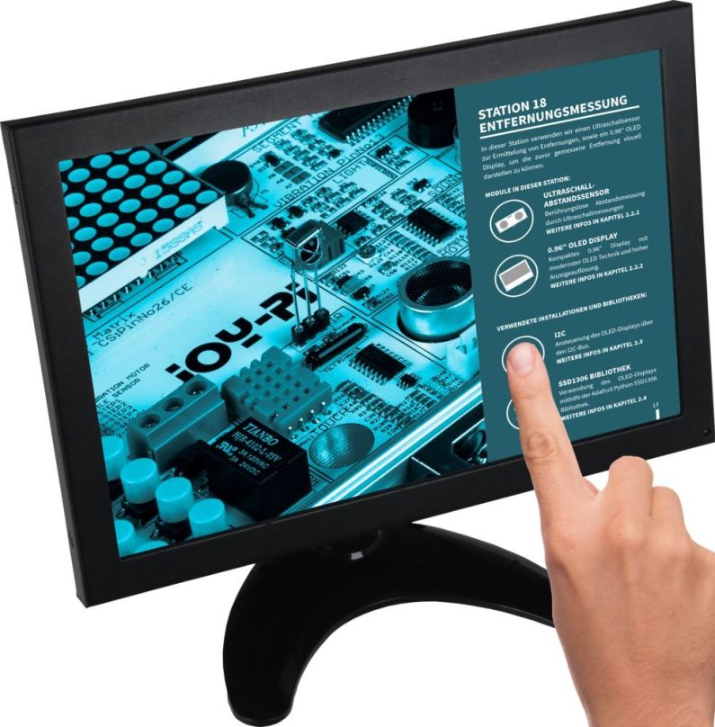 LCD monitor JOY-IT RASPBERRY PI touch display 10" s rámečkem