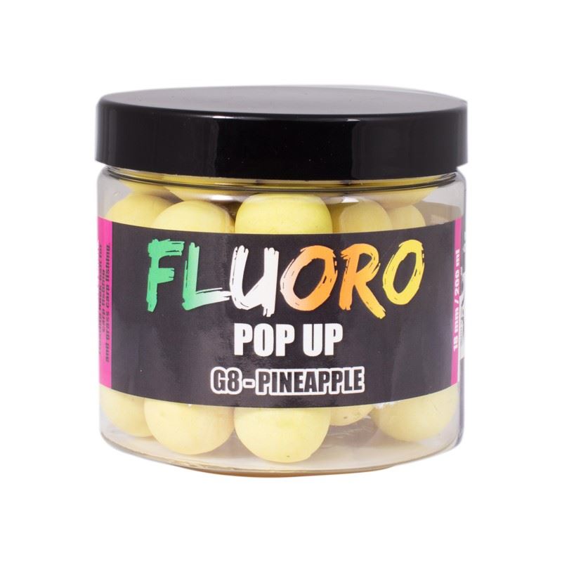 LK Baits Pop-Up Fluoro Boilies G8 Pineapple 200ml 18mm