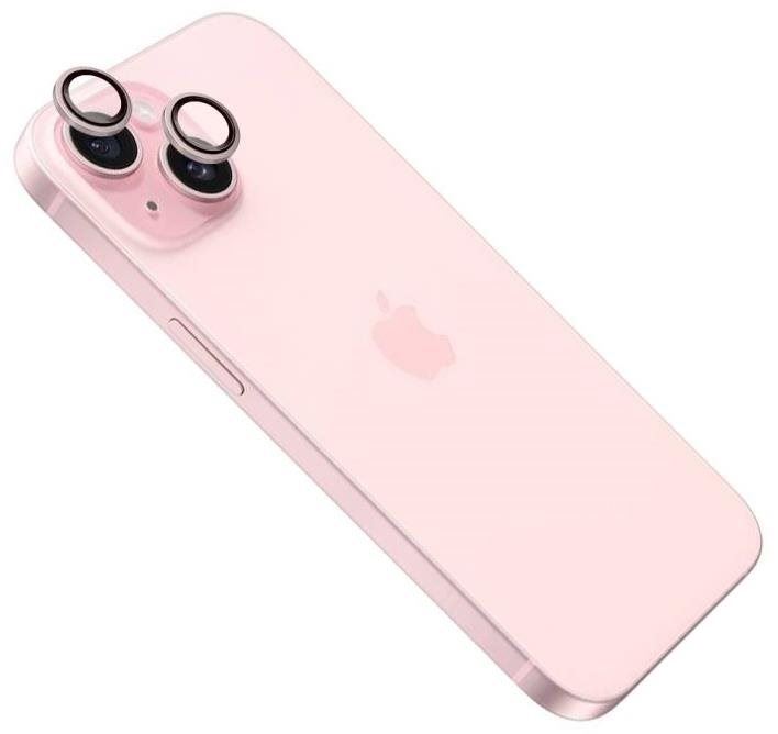 Ochranné sklo FIXED Camera Glass pro Apple iPhone 15/15 Plus růžová