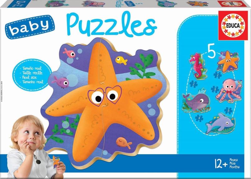 Puzzle Educa Baby puzzle Podvodní svět 5v1 (2-4 dílky)