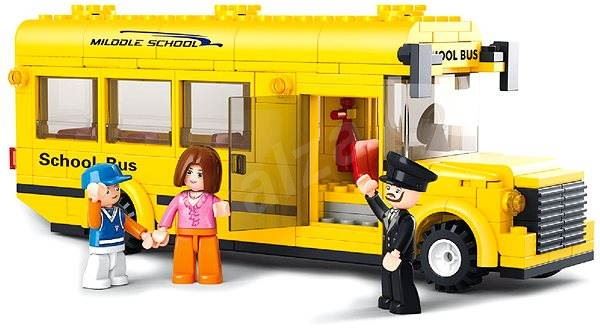 SLUBAN stavebnice Školní autobus, 218 dílků (kompatibilní s LEGO)