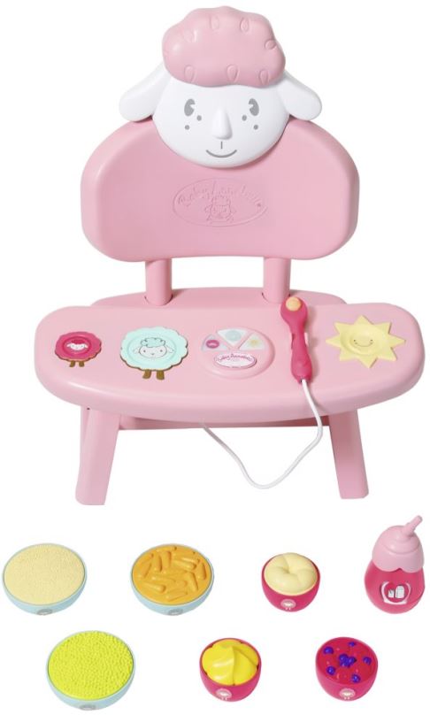 Nábytek pro panenky BABY Annabell Jídelní židlička se zvuky
