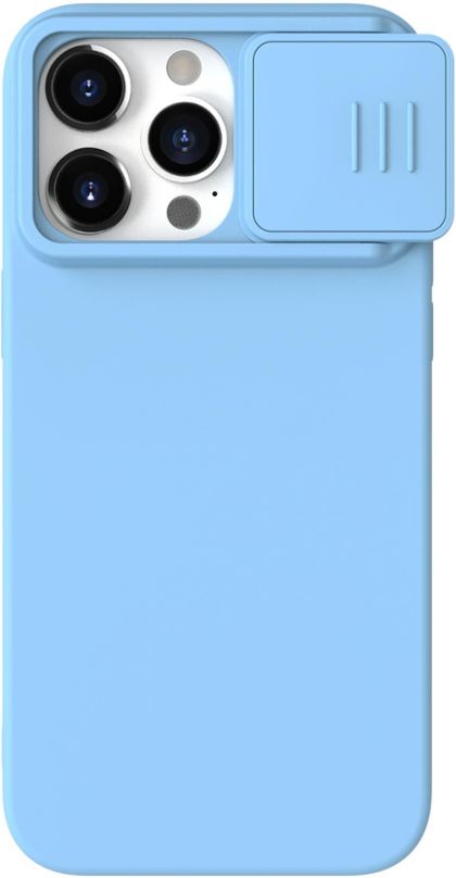 Kryt na mobil Nillkin CamShield Silky Silikonový Kryt pro Apple iPhone 15 Pro Max Blue Haze