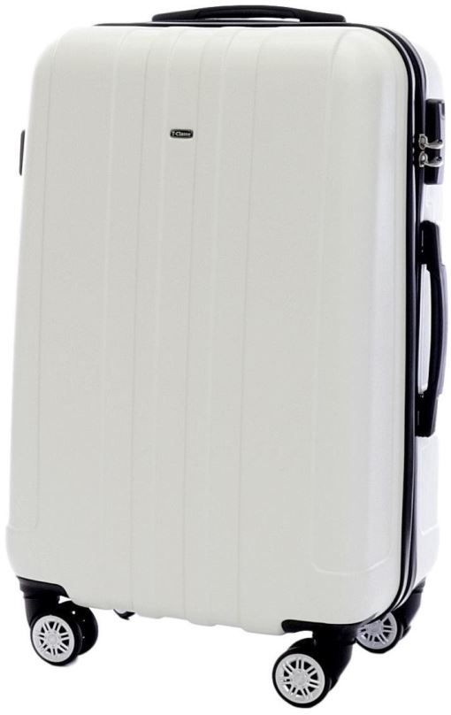 Cestovní kufr T-class 902, vel. L, ABS, brzda, (bílá), 68 x 42,5 x 25,5cm