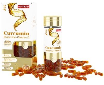 Vitamíny Nutrend Curcumin + Bioperine + Vitamin D, 60 Kapslí