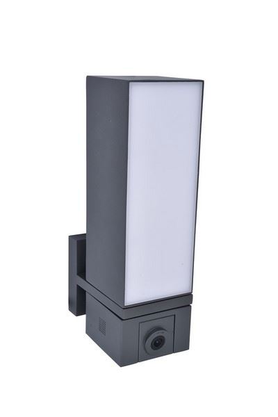 Lutec 5193814118 LED venkovní nástěnné svítidlo Cuba s pohybovým čidlem 1x17,3W | 1000lm | 2700-6500K | IP44 - kamera, šedá