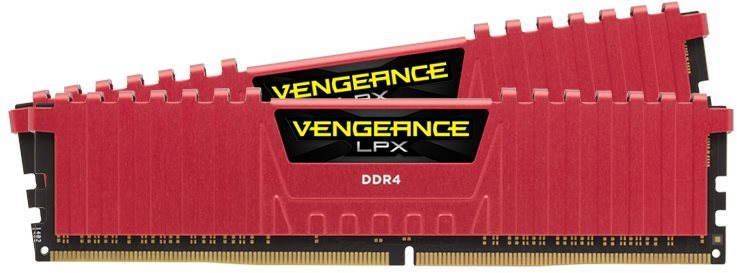Operační paměť Corsair 16GB KIT DDR4 2666MHz CL16 Vengeance LPX červená