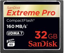 Paměťová karta SanDisk Compact Flash 32GB 1000x Extreme Pro