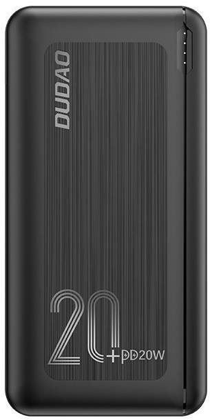 Powerbanka Dudao K12PQ+ 20000mAh, 2 x USB, QC 3.0 PD, 20W, černý