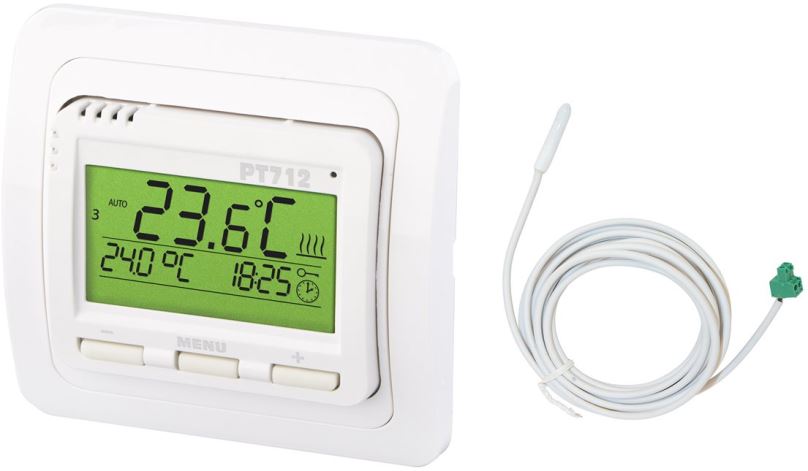 Chytrý termostat Elektrobock PT712-EI + čidlo podlahy