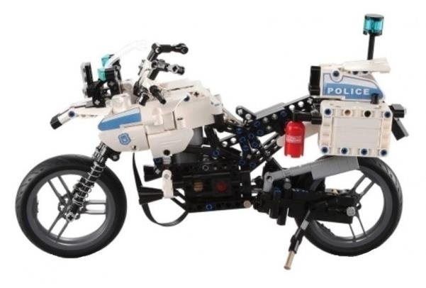 RC model SIdee Policejní motorka stavebnice na dálkové ovládání