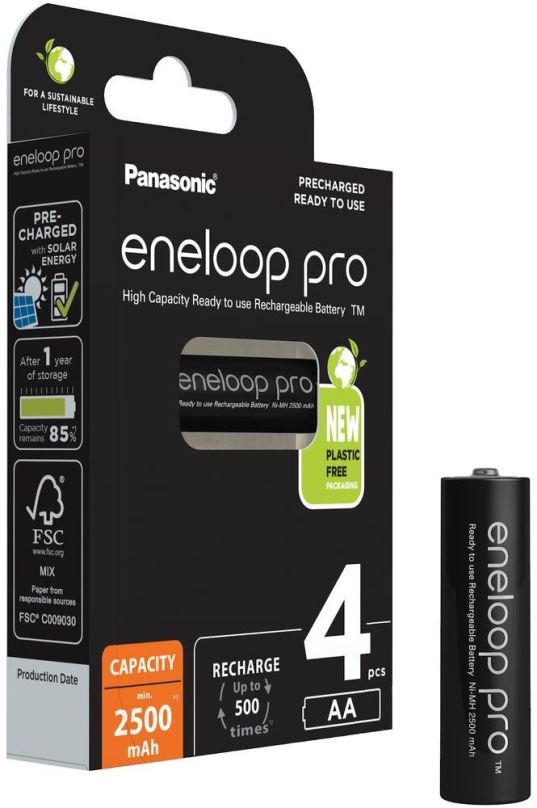 Nabíjecí baterie Panasonic eneloop HR6 AA 3HCDE/4BE PRO N