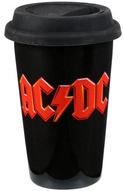 Cestovní hrnek AC/DC: Logo - cestovní hrnek s víčkem
