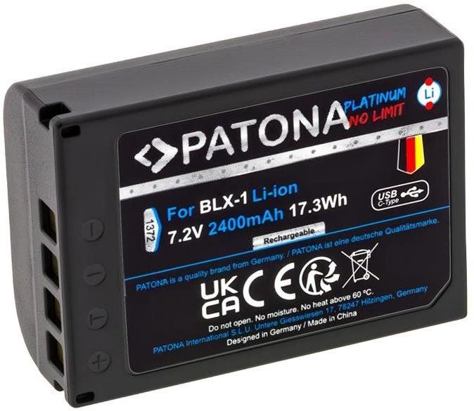 Baterie pro fotoaparát PATONA baterie pro Olympus BLX-1 2400 Li-Ion Platinum USB-C nabíjení