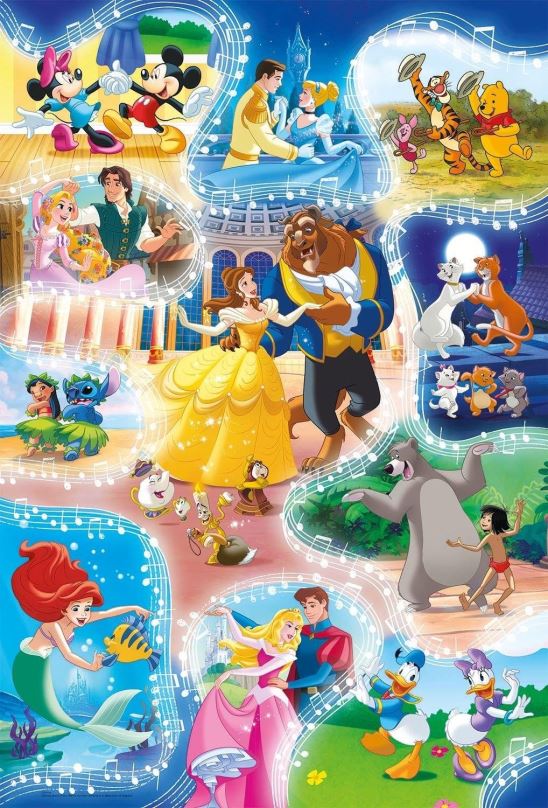 Puzzle Clementoni Puzzle Disney: Čas na tanec MAXI 24 dílků