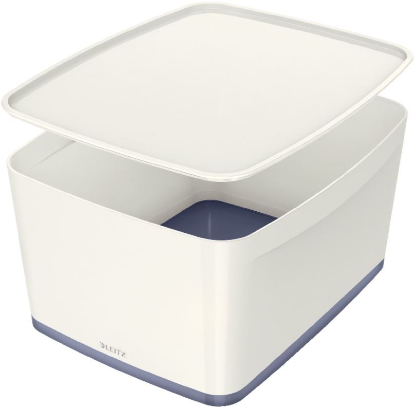 Úložný box Leitz WOW MyBox, velikost L, bílá/šedá
