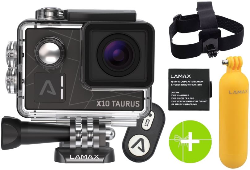 LAMAX X10 Taurus + čelenka, plovák a náhradní baterie