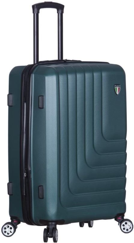 Cestovní kufr TUCCI T-0128/3 M ABS - zelená