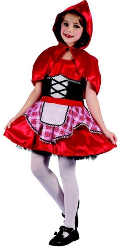 Kostým Šaty na karneval - Červená karkulka, 130-140 cm