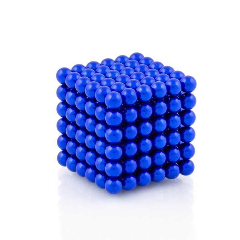 Magnetická stavebnice NeoCube modrá, 216 kuliček o průměru 5 mm