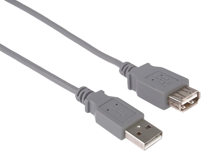 Datový kabel PremiumCord USB 2.0 prodlužovací 2m šedý