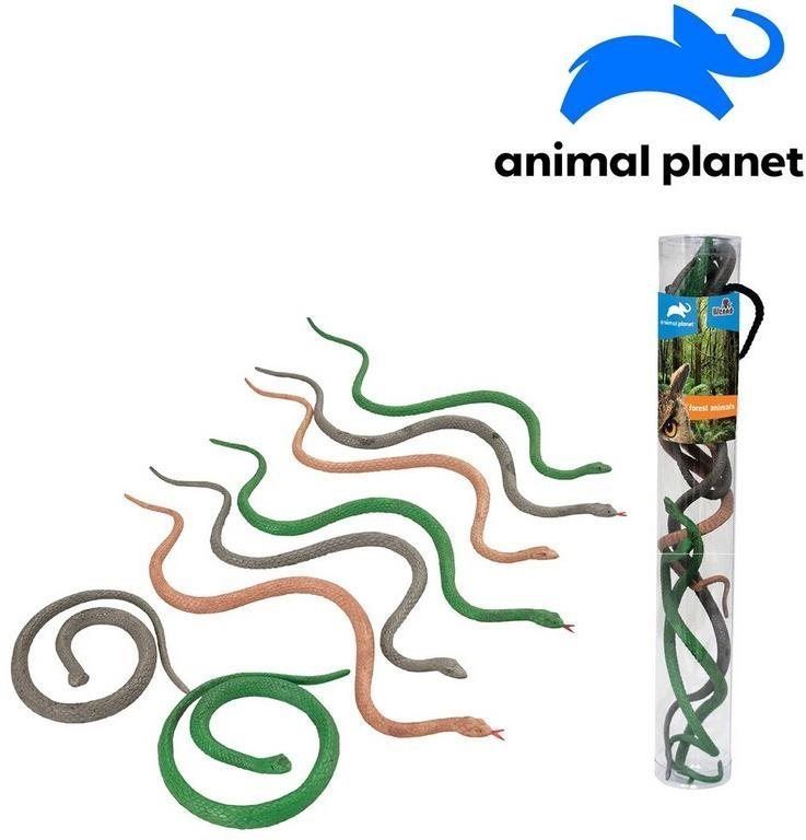 Figurky Zvířátka v tubě - hadi, 6 - 12 cm, mobilní aplikace pro zobrazení zvířátek, 8 ks