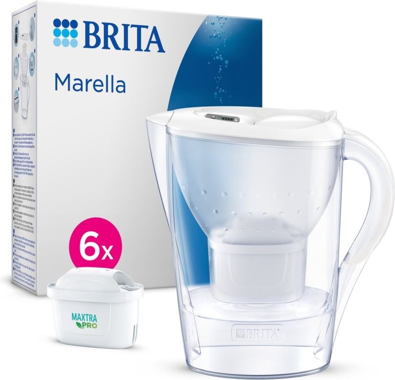 Filtrační konvice Brita Marella Cool white + 6 Maxtra Pro All-In-1